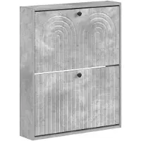 vidaXL Cabinet à chaussures mural ALKMAAR 71 x 17 x 86 cm Gris béton