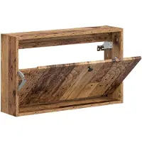 vidaXL Cabinet à chaussures mural ALKMAAR 71 x 17 x 43 cm Bois ancien