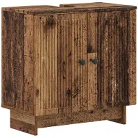 vidaXL Meuble sous-lavabo en bois de récupération, modèle EDE, dimensions : 59,5 x 31,5 x 59 cm