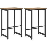 vidaXL Tabourets de bar, lot de 2, en bois imitation chêne artisanal, 40 x 32 x 64 cm