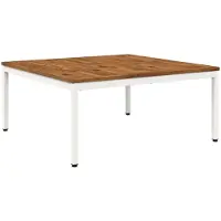 vidaXL Table basse, design naturel et blanc, 100 x 100,5 x 45 cm