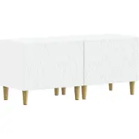 vidaXL : Meuble TV blanc en panneaux de particules