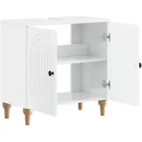 vidaXL Meuble sous-lavabo ALKMAAR, blanc brillant, 59,5 x 31,5 x 59 cm