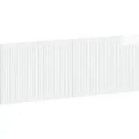 vidaXL Tête de lit murale EDE, blanc brillant, panneau de particules