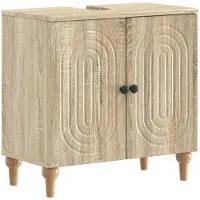 vidaXL Meuble sous-lavabo ALKMAAR, chêne Sonoma, 59,5 x 31,5 x 59 cm