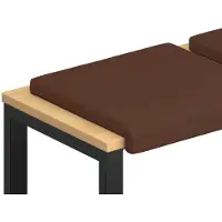 vidaXL Coussins de banquette, 2 pièces, similicuir marron, profondeur 35 cm