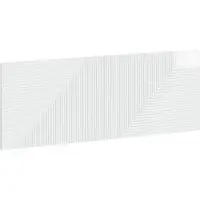 vidaXL Tête de lit murale HAARLEM, blanc brillant, panneau de particules