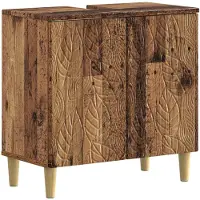 vidaXL Meuble sous-lavabo , style DELFT, en bois vieilli, 59,5 x 31,5 x 59 cm