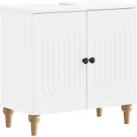 vidaXL Meuble sous-lavabo ALKMAAR, blanc, 59,5 x 31,5 x 59 cm
