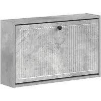 vidaXL Cabinet à chaussures mural EDE 71 x 17 x 43 cm Gris béton