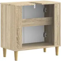 vidaXL Meuble sous-lavabo , modèle DELFT, en chêne Sonoma, dimensions : 59,5 x 31,5 x 59 cm