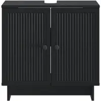 vidaXL Meuble sous-lavabo , modèle EDE, noir, 59,5 x 31,5 x 59 cm