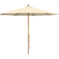 vidaXL Parasol, diamètre 300 cm, hauteur 248 cm, en bois d'eucalyptus massif