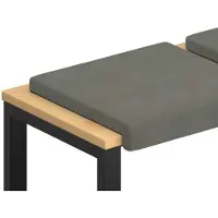 vidaXL Coussins de banc, lot de 4, couleur gris clair, profondeur 35 cm