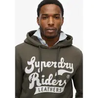 Superdry M2014354a Leather Jacket Vert M Homme