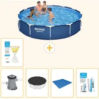 Bestway Steel Pro, piscine tubulaire ronde - 366 x 76 cm - 6 pièces - Modèle S22748