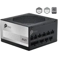 MSI Alimentation PC Pro A1000PL PCIe5 1000W ATX 3.1 PCIe 5.1 80 Plus Platinum Entièrement Modulaire