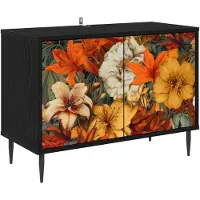 vidaXL Meuble TV GENNEP, 69 x 33 x 50,5 cm, noir, imitation chêne