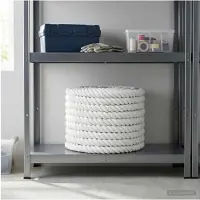vidaXL Corde Blanc 1,6 x 1,6 x 10000 cm Coton