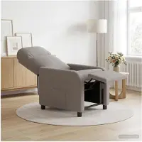 vidaXL Fauteuil , couleur gris clair, revêtement bouclé