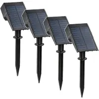 Rabalux 4 lampes solaires Nantes, 50 lumens, IP65, noir, LED, 0,5 W, référence 77088