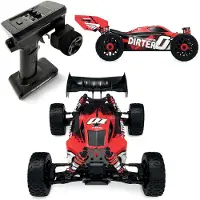 Overmax X-Atrox RC, voiture 1:14, 4 roues motrices, voiture télécommandée prête à l'emploi, jusqu'à 50 km/h, 2,4 GHz, batterie Li-Po 1800 mAh, véhicule tout-terrain de type "stadium truck"