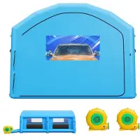 Vevor Cabine de Peinture Gonflable 8x4,5x3 m Souffleurs de 750 W+950 W Bleu