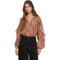 Salsa Jeans 21011762 Long Sleeve Blouse Marron M Femme