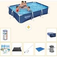 Bestway Steel Pro, piscine rectangulaire - 300x201x66 cm - 8 pièces - Modèle S22250