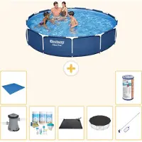 Bestway Steel Pro, piscine tubulaire ronde - 366 x 76 cm - 8 pièces - Modèle S21592