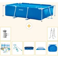 Intex Piscine rectangulaire hors sol - 300x200x75 cm - Composée de 8 pièces - Modèle S20050