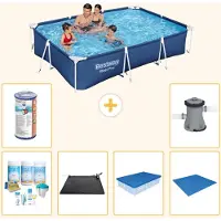 Bestway Steel Pro, piscine rectangulaire - 300 x 201 x 66 cm - 7 pièces - Modèle S21546