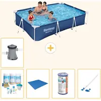 Bestway Steel Pro, piscine rectangulaire - 300x201x66 cm - 6 pièces - Modèle S22081
