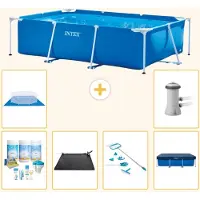 Intex Piscine rectangulaire hors sol - 300x200x75 cm - Composée de 7 pièces - Modèle S20042