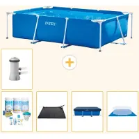 Intex Piscine rectangulaire hors sol - 300x200x75 cm - Composée de 6 pièces - Modèle S21122