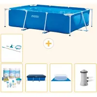 Intex Piscine rectangulaire hors sol - 300x200x75 cm - Composée de 6 pièces - Modèle S20045