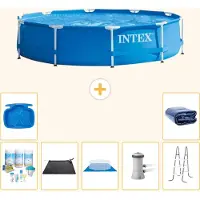 Intex Piscine tubulaire rectangulaire - 366 x 76 cm - 8 pièces - Modèle S20444