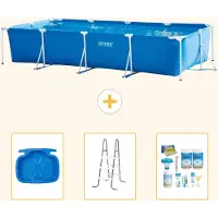 Intex Piscine rectangulaire hors sol - 450 x 220 x 84 cm - Composée de 4 parties - Modèle S22363
