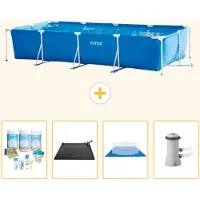 Intex Piscine rectangulaire hors sol - 450x220x84 cm - Composée de 5 parties - Modèle S20846