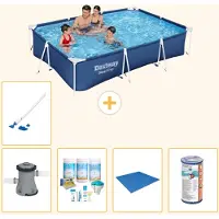 Bestway Steel Pro, piscine rectangulaire - 300x201x66 cm - 6 pièces - Modèle S22089