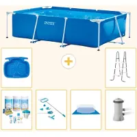 Intex Piscine rectangulaire hors sol - 300x200x75 cm - Composée de 7 éléments - Modèle S20842