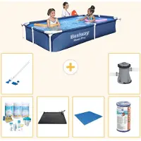 Bestway Steel Pro, piscine rectangulaire - 221 x 150 x 43 cm - 7 pièces - Modèle S22062