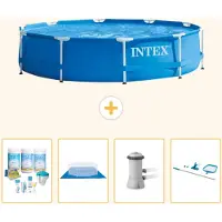 Intex Piscine tubulaire rectangulaire - 366 x 76 cm - 5 pièces - Modèle S21007