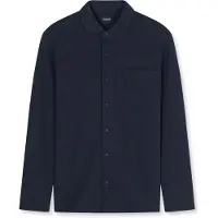 Olymp Casual Regular Fit Polo manches longues marine, À motifs