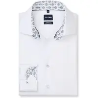 Olymp Luxor Chemise Fine Herringbone White Blanc taille 46