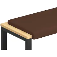 vidaXL Coussin de banquette en similicuir, couleur marron, profondeur 35 cm