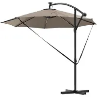 vidaXL Parasol , 294 x 294 x 248 cm, polyester et aluminium