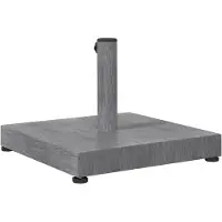 vidaXL Pied de parasol , gris foncé, aspect bois, 45 x 45 x 31,5 cm