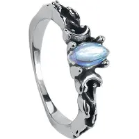 EtNox Bague de - Mondphase - pour Femme - couleur argent - Taille 53