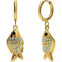 Lucardi Boucles d'oreilles turquoise / or